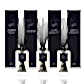 Three Sohum Fragrance Diffusers by Flowers on Norton St, featuring tall black sticks and matching containers, are displayed in front of dark boxes. The exquisite scents offered are Lavender Grass, Alpine Eucalypt, and Vanilla Absolute.