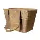 The Journey Tote Bag by Flowers on Norton St is a hand-woven straw tote that features two brown fabric handles and a natural, textured pattern akin to a Water Hyacinth Basket. Its rectangular shape and open top make it ideal for carrying various items.