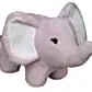The FlowersonNortonSt Elephant Plush Toy is a charming, knitted pink toy with large white ears and small black eyes. Its soft texture makes it ideal for play or decoration. With a knit finish and four short legs, this adorable plush is sure to delight children.